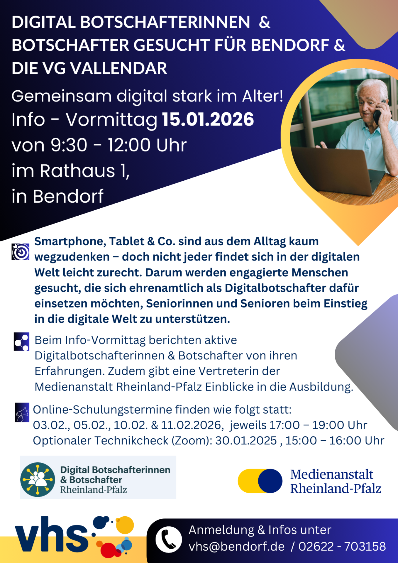 Blue & Yellow Gradient Digital Marketing Expert Flyer - 1