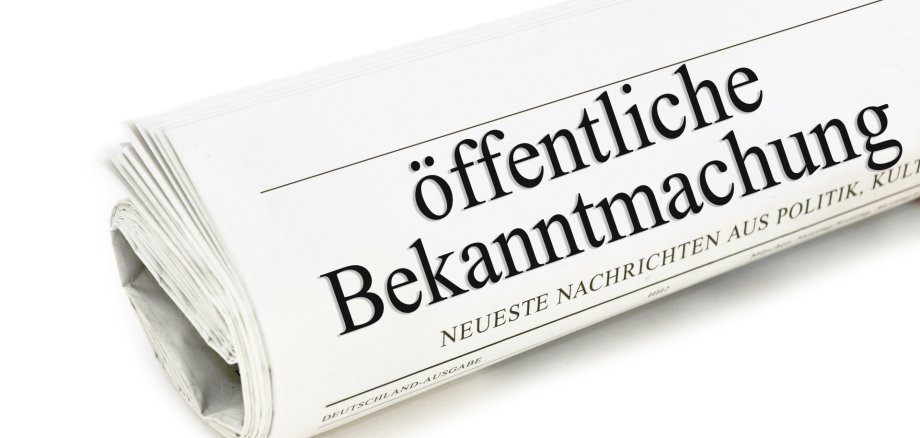 öffentliche Bekanntmachung öffentliche Bekanntmachung