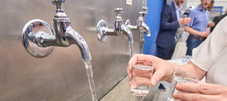 Besuch von Ministerin Katharina Binz im Projekt FAiR - Wasserwerk Oberwerth