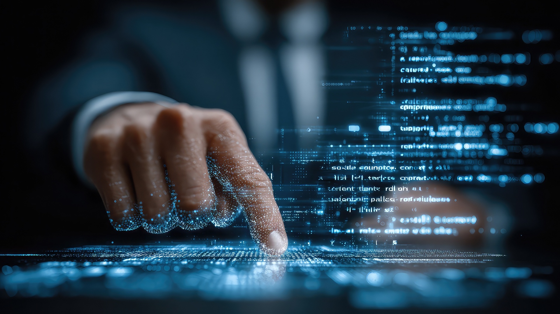 Lawyer managing legal services using digital law interface with AI document analysis, smart contract review, regulatory tools, and compliance dashboard for legal professionals